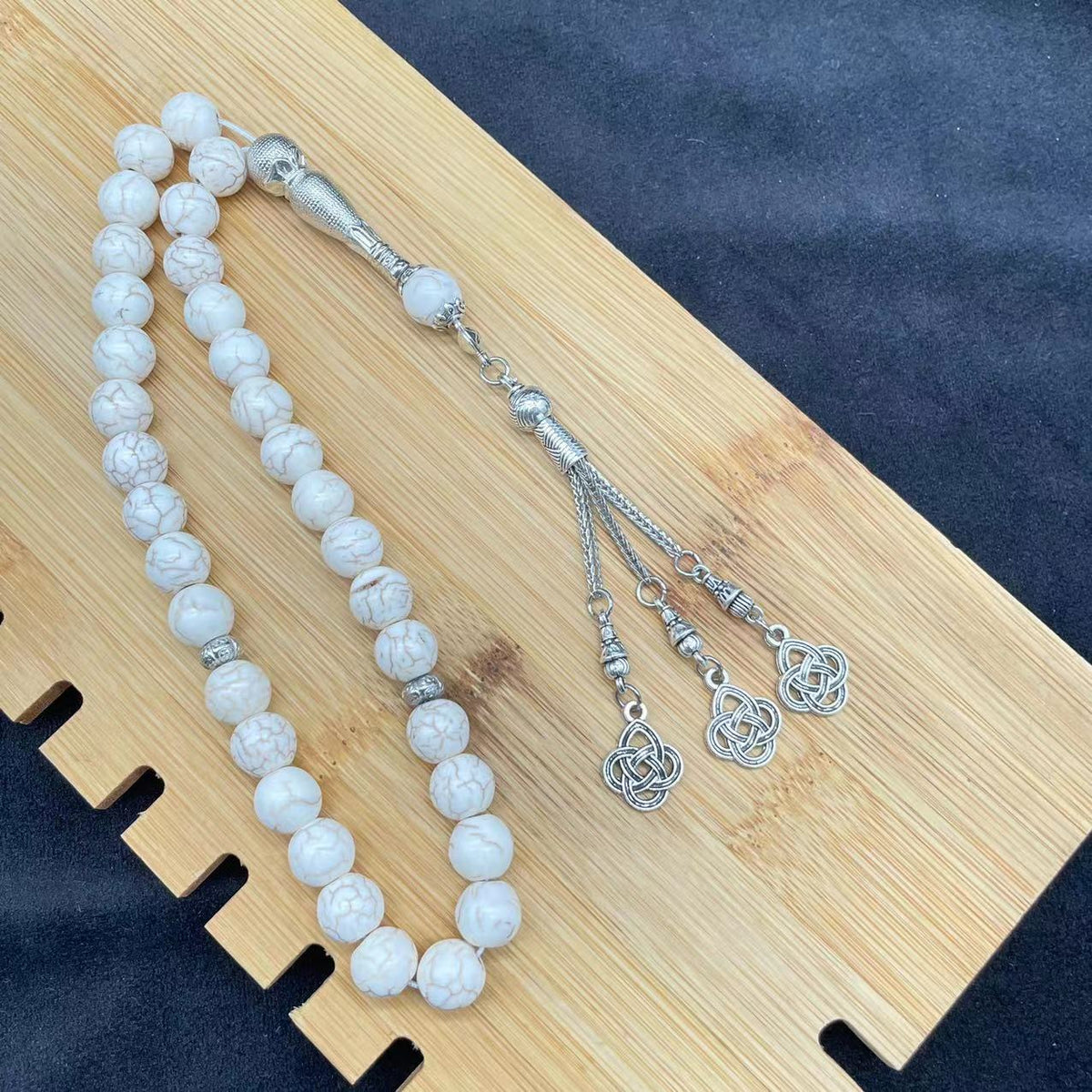 Natural Stone Tasbih Prayer Beads – 33 Beads, 10mm | Islamic Muslim Gift | Handmade turkish prayer beads