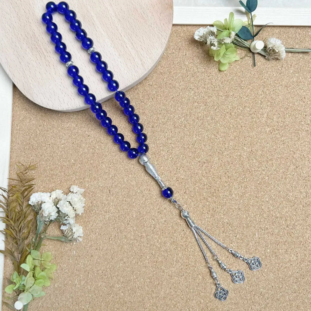 33 Bead Glass Tasbih Prayer Beads – 10mm | Islamic Gift for Women | Handmade