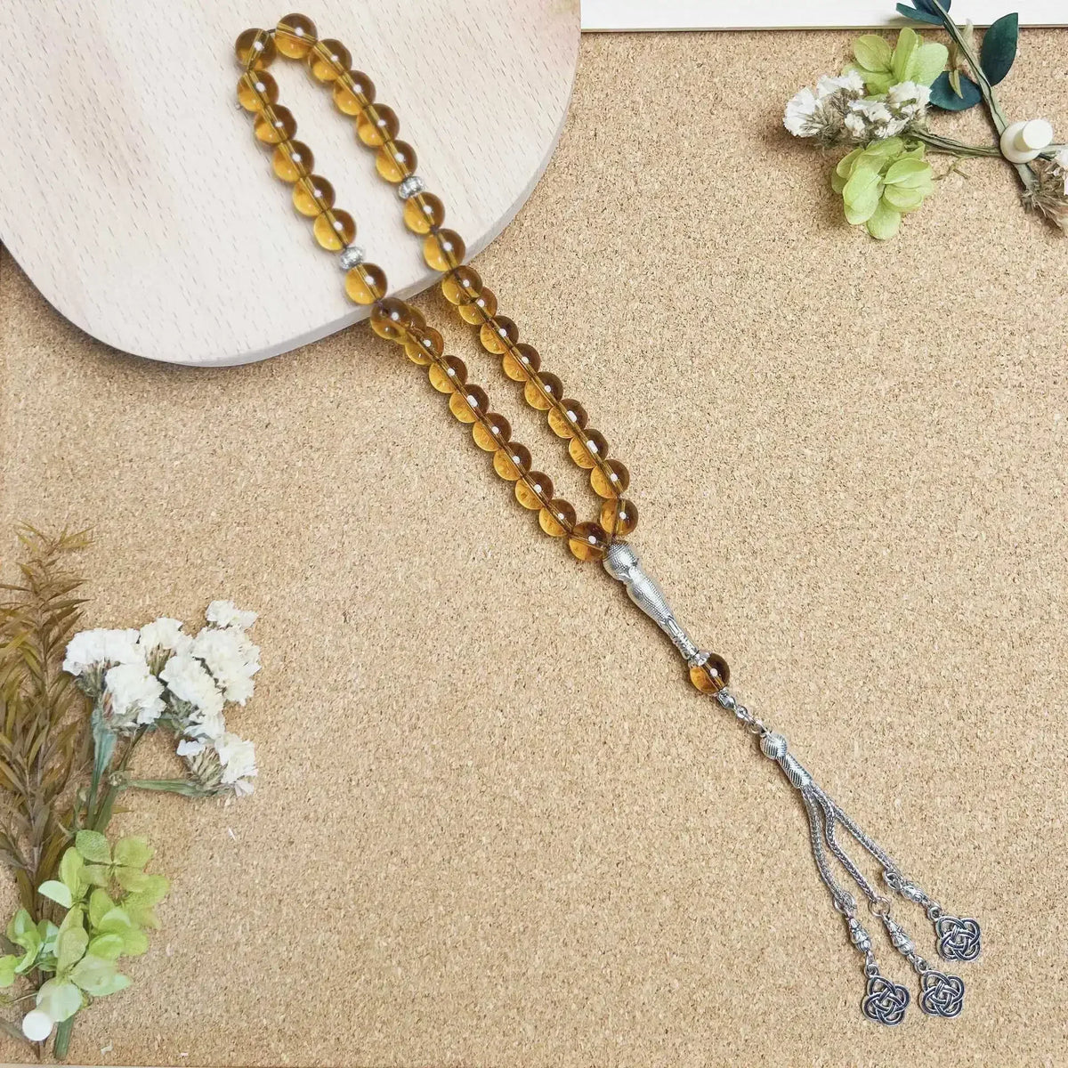 33 Bead Glass Tasbih Prayer Beads – 10mm | Islamic Gift for Women | Handmade
