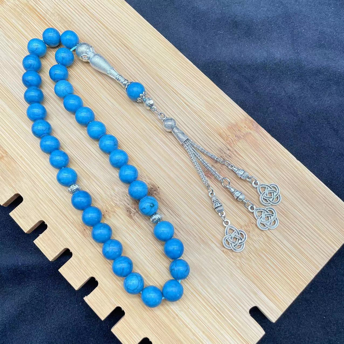Natural Stone Tasbih Prayer Beads – 33 Beads, 10mm | Islamic Muslim Gift | Handmade turkish prayer beads