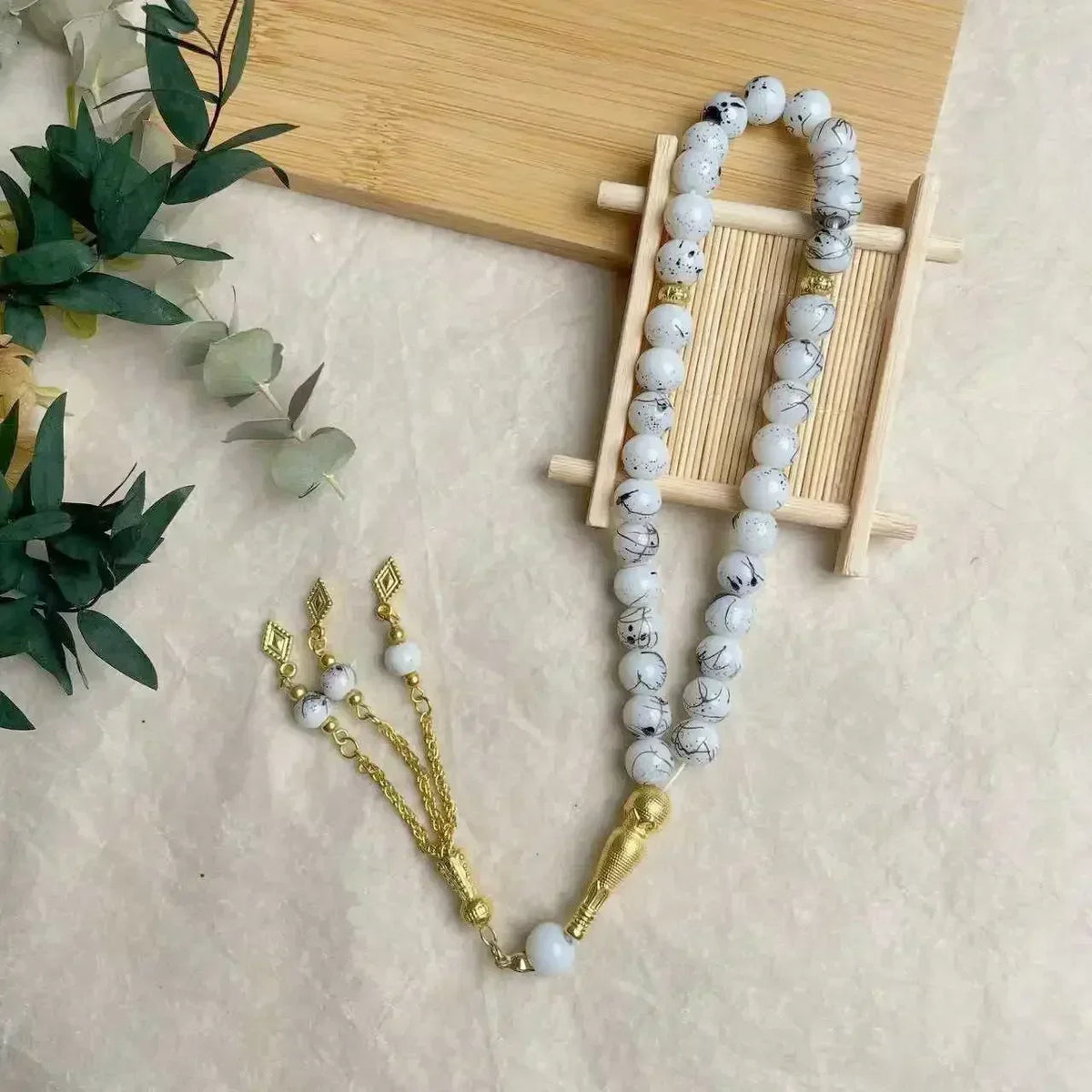 33 Bead Glass Tasbih Prayer Beads – 10mm | Islamic Gift for Women | Handmade