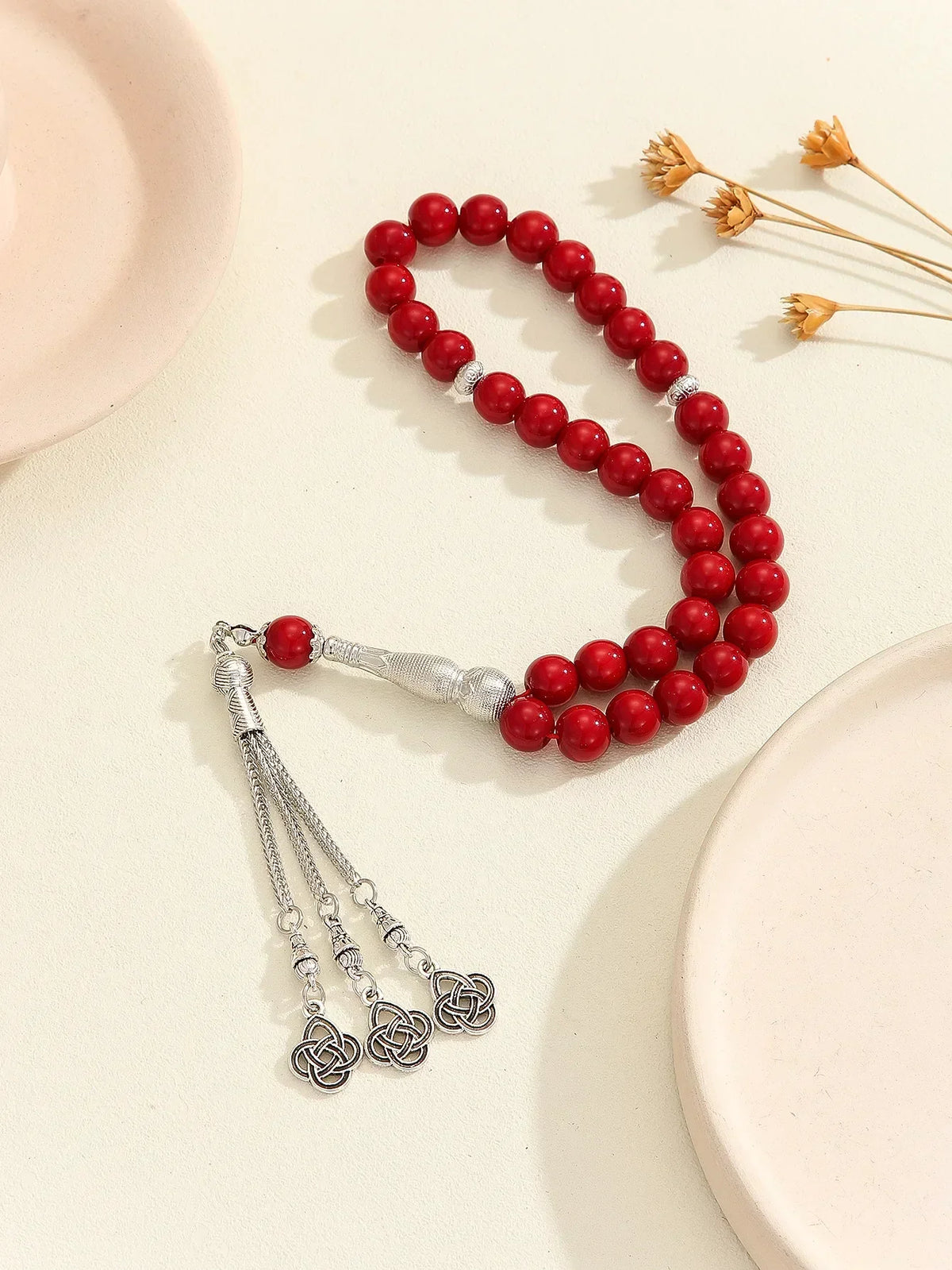 33 Bead Glass Tasbih Prayer Beads – 10mm | Islamic Gift for Women | Handmade