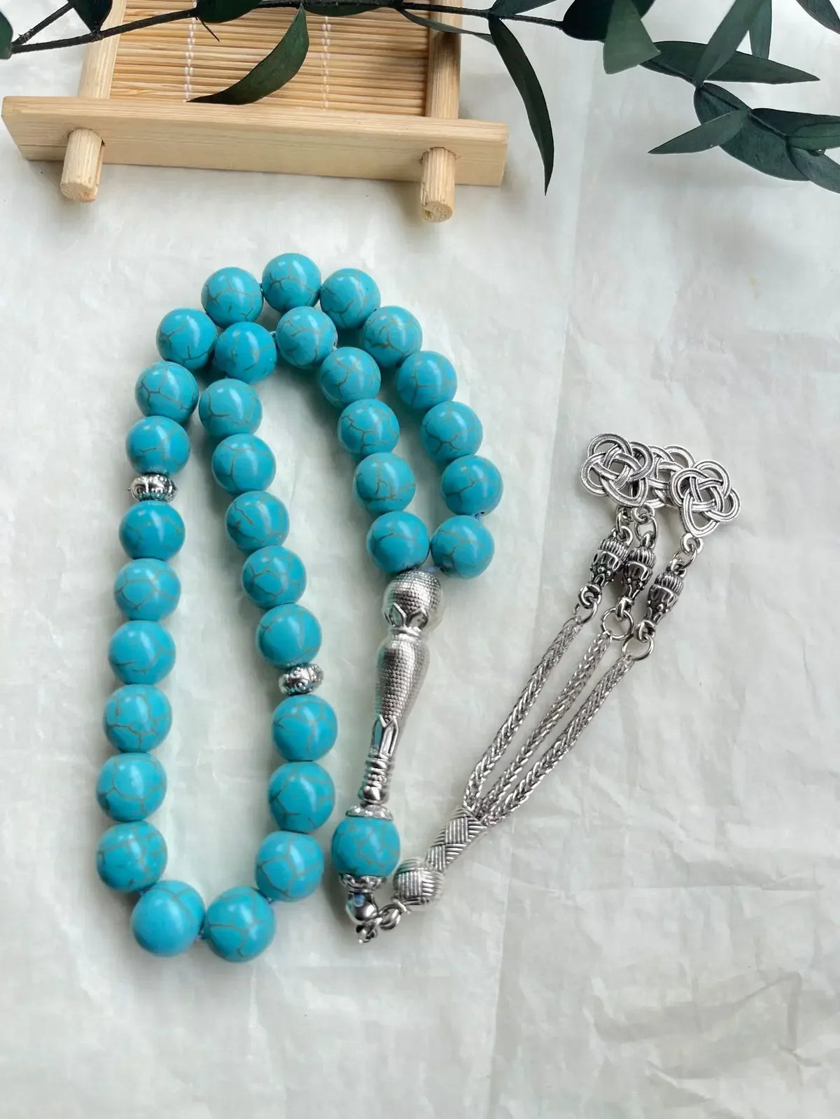 33 Bead Glass Tasbih Prayer Beads – 10mm | Islamic Gift for Women | Handmade