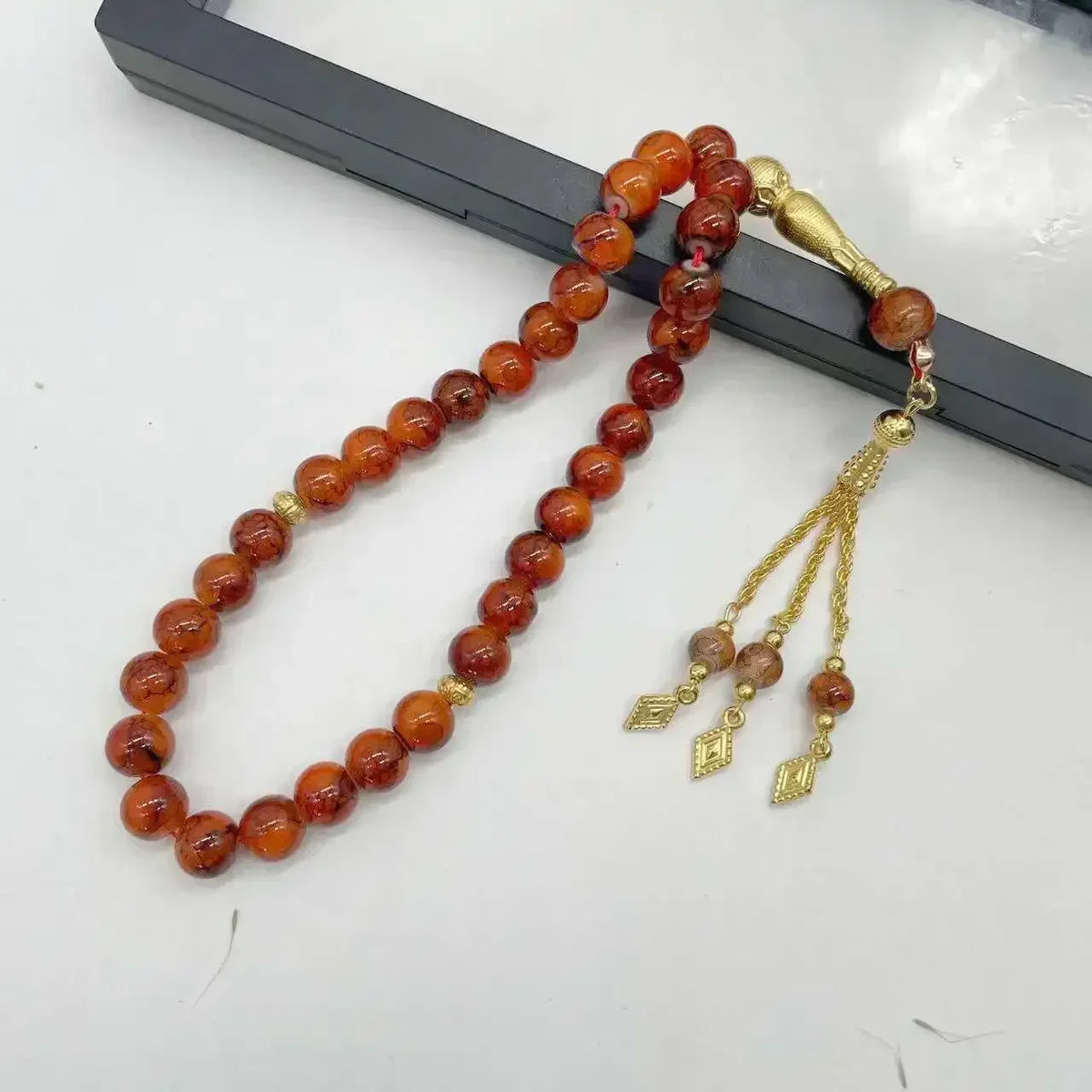 33 Bead Glass Tasbih Prayer Beads – 10mm | Islamic Gift for Women | Handmade