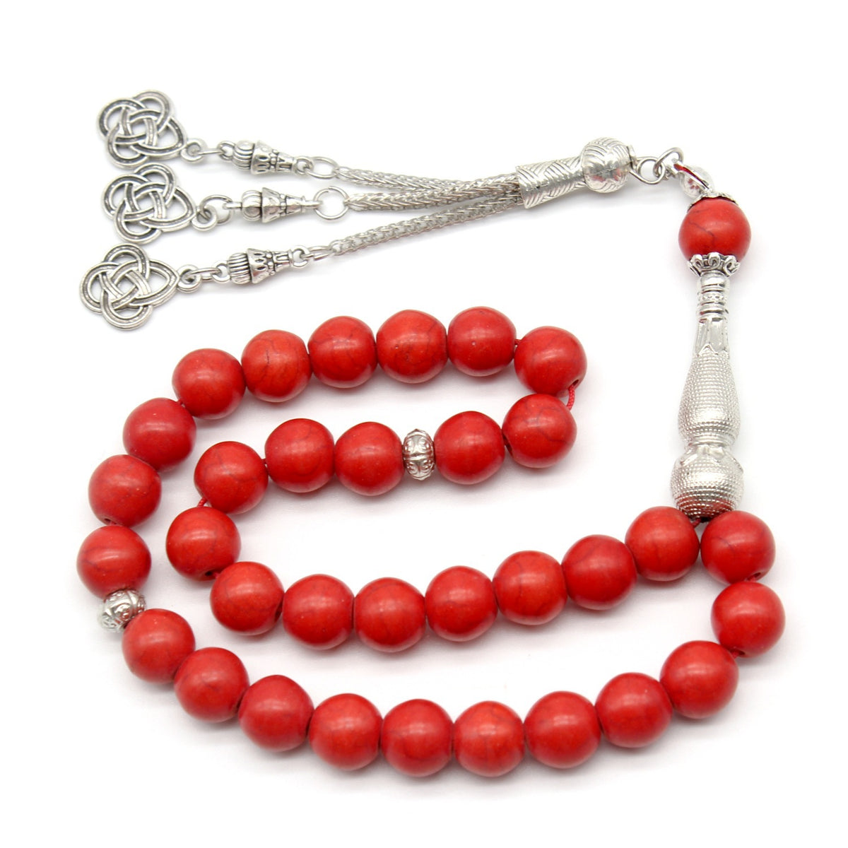 Natural Stone Tasbih Prayer Beads – 33 Beads, 10mm | Islamic Muslim Gift | Handmade turkish prayer beads