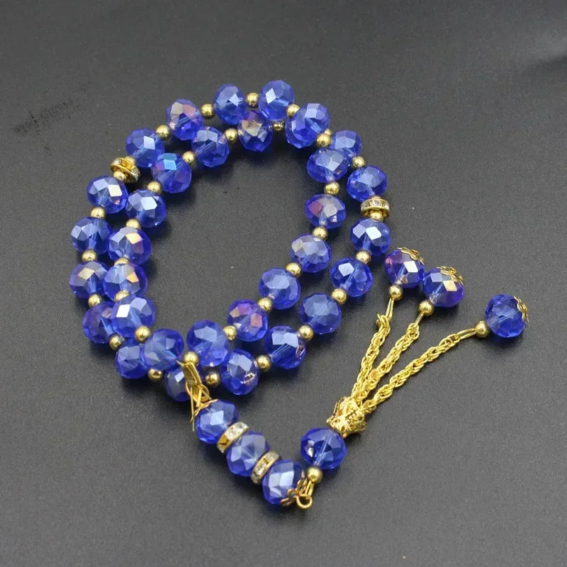 33 Bead Glass Tasbih Prayer Beads – 10mm | Islamic Gift for Women | Handmade