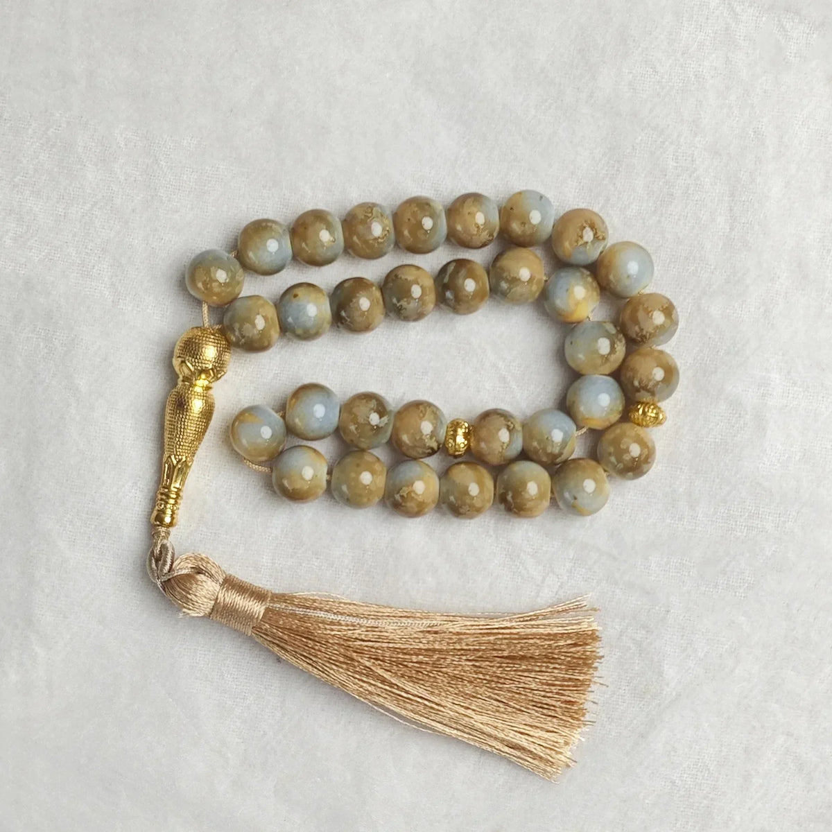 33 Bead Glass Tasbih Prayer Beads – 10mm | Islamic Gift for Women | Handmade