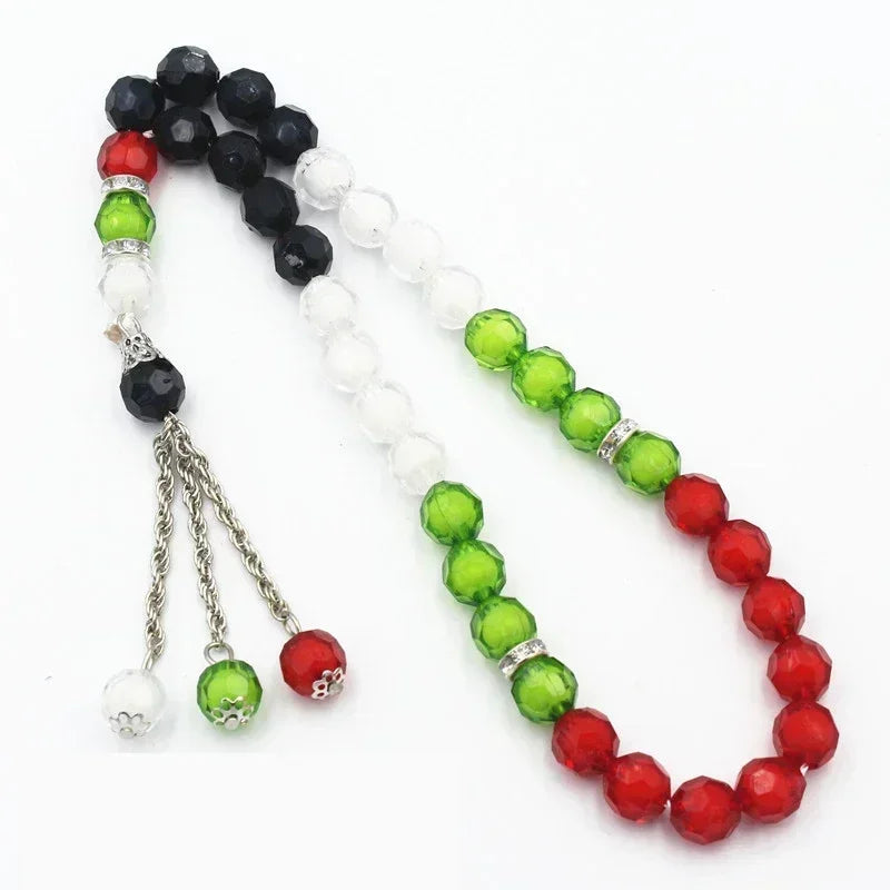 33 Bead Glass Tasbih Prayer Beads – 10mm | Islamic Gift for Women | Handmade