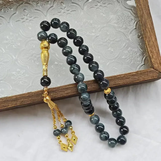33 Bead Glass Tasbih Prayer Beads – 10mm | Islamic Gift for Women | Handmade