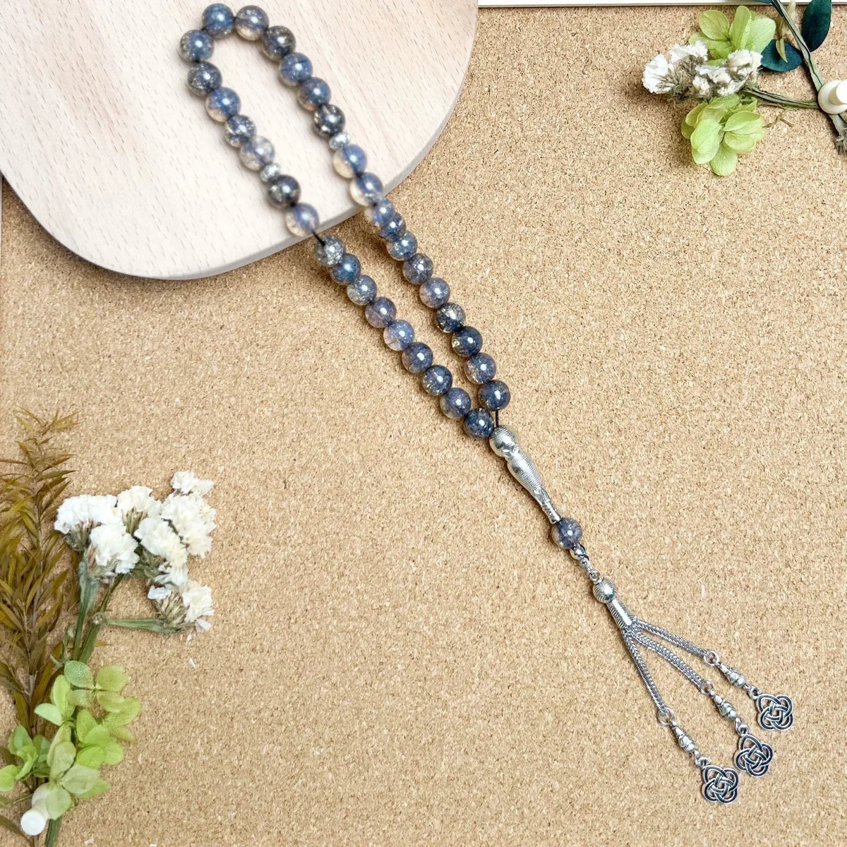 33 Bead Glass Tasbih Prayer Beads – 10mm | Islamic Gift for Women | Handmade