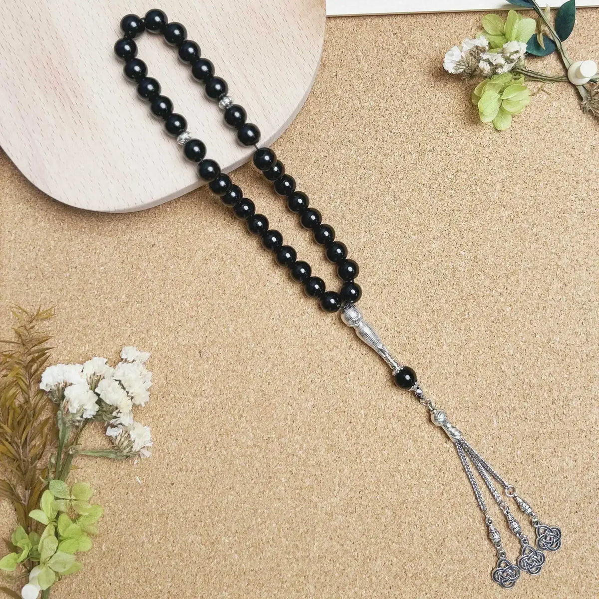 33 Bead Glass Tasbih Prayer Beads – 10mm | Islamic Gift for Women | Handmade