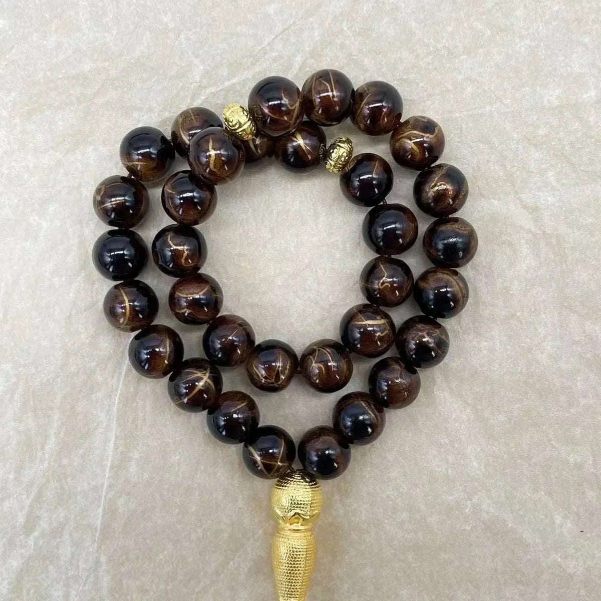 33 Bead Glass Tasbih Prayer Beads – 10mm | Islamic Gift for Women | Handmade